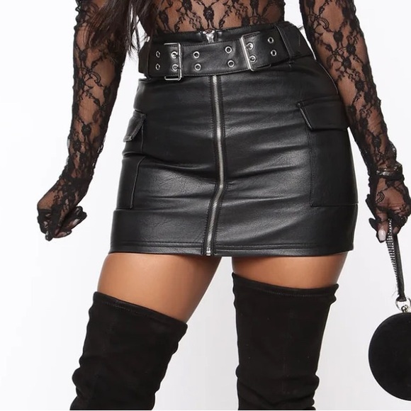 blashe Dresses & Skirts - Black Leather Mini Skirt NWOT